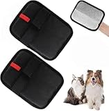 KiBlithemor 2 StückStatische Tierhaarentfernungshandschuhe, Wiederverwendbar Tierhaarentferner Handschuh, Elektrostatisch Fellpflege-Handschuhe für Couch, Möbel, Teppich, Autositz