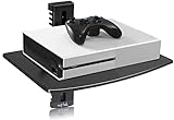 Suptek Single Floating Regal Multimedia Wandregal TV Rack Wandhalterung Mit Verstärktem Gehärtetem Glas Für DVD-Player/Kabel Boxen/Spielkonsolen/TV Zubehör 1 Regal Schwarz CS201