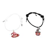 VALICLUD 1 Paar Liebe Zieht Armband An Paar Armreif Magnetische Verbindungsarmbänder Beziehungsarmband Magnetischer Passender Armreif Magnetisches Paararmband Legierung (eisen) Nylon