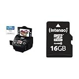 Rollei PDF-S 240 SE - Multiscanner für Fotos, Dias und Negative, sekundenschneller Scanvorgang, inkl. Bildbearbeitungssoftware - Schwarz & Intenso Micro SDHC 16GB Class 10 Speicherkarte