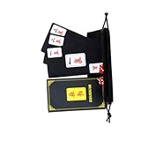 JOINPAYA 1 Satz Mahjong-Spielkarten PVC-Poker Requisiten-Spielkarten Kartenpoker Traditionelles Spielspielzeug wasserdichte Spielkarten Tragbare Spielkarten Black