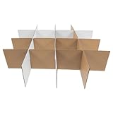 CANIGHT 6Er Boxen Kartontrennwände Flaschentaschen Packwürfel Bücherkartons bewegen Bildverpackungskartons für den Umzug kleine Verpackungsbeutel Umzugskartons aus Pappe Ecke Papier Weiß