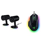 Razer Nommo Chroma - 2.0 Gaming Lautsprecher Sound System für PC & Basilisk V3 - Kabelgebundene, anpassbare Gaming Maus mit Chroma RGB für PC/Mac Schwarz