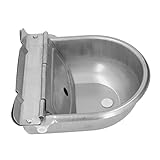Cuque Kabeljau-Tränkeschale, Edelstahl-Clamshell-Kunststoff-Schwimmkugel-Rinder-Wasser-Futterschale für Köder