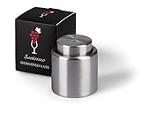 Santorino® Weinverschluss | Premium Flaschenverschluss aus rostfreiem Edelstahl | Exklusiv für Weißwein und Rotwein Flaschen mit Korkverschluss