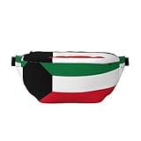 Große Umhängetasche mit kuwaitischer Flagge, Geschenke für Sport, Festival, Workout, Reisen, Laufen, Freizeit, Schwarz, Einheitsgröße, Schwarz , Einheitsgröße