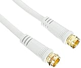 Sonero Antennenkabel SAT Kabel Koaxialkabel Satelitenkabel TV 2,0m 4fach geschirmt, für HDTV, Receiver, Internet, Satelit, DAB, Radio, weiß