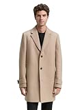 TOM TAILOR Herren 1046987 Wollmantel mit Reverskragen, 36083-Taupe Wool Twill, XL