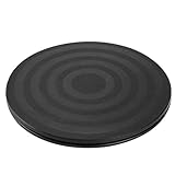 Drehscheibe Drehplatte Drehbarer Universal Drehteller Rund 360 Grad Drehplattform Drehplatte Schwerlast 15 KG, Ideal für TV, Torten und Präsentationen, rutschfest, Schwarz, 20 cm Durchmesser