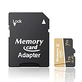 Custom Catch Speicherkarten mit Adapter, 1024 GB, Micro-Speicherkarte Full HD, bis zu 100 MB/s, Klasse 10 Karte für Smartphone, Kamera, Tablets, Dashcam, E1024 GB