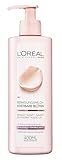 L'Oréal Paris Reinigungsmilch für Frauen: entfernt Make-Up sanft und verleiht ein weiches Haut-Gefühl mit Rosen- und Jasminextrakten, Kostbare Blüten, 1x 400ml