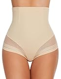 SIMIYA Bauchweg Unterhose Damen Shapewear Bauch Weg Miederhose Hoher Taille Miederslip Unterbauch Kontrolle Body Shaper für Frauen (Beige, XL)