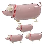 SHOWERORO 4 Stück Piggy-Aluminiumfolienballon Igel-Partyballons Ballons mit Zootieren Waldtierballons luftballons geburtstagsdekoration tierischer Folienballon Dekorationen aus Folienballons