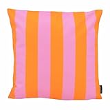 Gek op kussens! Streep Orange/Pink | Kissenhülle 45x45 cm | Kissenbezug | Kissen | Deko Wohnzimmer | Deko Kissen | Baumwolle/Polyester