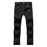 Outdoorhose Herren Wasserdicht Atmungsaktiv | Trekkinghose Herren Zip Off Winter | Softshellhose Winter Lang Winterhose Thermo Gefüttert Wanderhose Stretch Winterhose Fleece Warm Schneehose