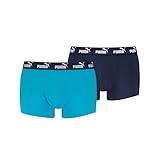 PUMA Men's Elements Trunk, Blue Combo, M (2er Pack)