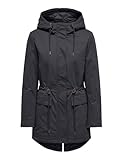 ONLY Damen Winterjacke ONLLouise AW Parka Life mit Kapuze 15321921 Blue Graphite XL