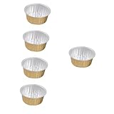 PRETYZOOM 5 Sätze Heißluftfritteuse Gebäckform Kuchenherstellung Geburtstagskuchen Quiche Muffinform Mini-kuchenformen Puddingform Aus Aluminiumfolie Backformen Aus Aluminium 15 Stück * 5