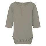 NAME IT Baby - Jungen Nbmkab Ls Body Noos, Pure Cashmere, 80