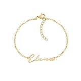 Namles - Damen Armband mit Namen - Armband mit Wunschname - Namensarmband - Armband mit Name - Geschenk - personalisiert - Damenarmband - Buchstaben Armband - Geschenkidee (Stil 1)