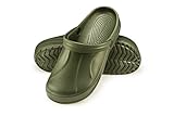 ESTRO Gartenschuhe Herren Clogs Gummi - Gartenclogs Herren Männer Gartenschuhe Hausschuhe Gummi Leicht Gummischuhe Für Männer F06 (46, Grün)