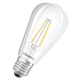 Ledvance Smarte LED-Lampe mit WiFi Technologie, Sockel E27, Dimmbar, Warmweiß (2700 K), ersetzt Glühlampen mit 60 W, SMART+ WiFi Filament Edison Dimmable, 1er-Pack SMART+ Filament Edison Dimmable