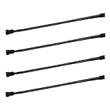 Hermosiey 4 STÜCKE 4 Pin PWM LüFter VerläNgerung Strom Kabel Stecker GehäUse Stecker auf Buchse VerläNgerung Kabel für 4 Pin / 3Pin LüFter