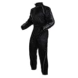 Regenkombi Wasserdicht Motorrad Roller Regenhose Regenjacke Regenanzug Grau L