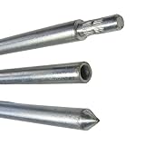 Tiefenerder Erder Erdung feuerverzinkt Ø16 1500mm SET - Längenauswahl 1,5m 3m 4,5m 6m 7,5m 9m (Ø16 SET 3,0m 2x1500mm)