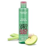 Jean & Len Frische Shampoo Green Apple & Lemongrass, für fettige Haare, stellt das natürliche Gleichgewicht der Kopfhaut wieder her, mit Apfelduft, ohne Silikone & Parabene, veganes Shampoo, 300 ml