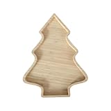 Weihnachts-Holz-Serviertablett, Weihnachts-Holz-Schneidebrett, Weihnachts-Charcuterie-Brett, Lebensmittelteller, Tisch-Servierplatte für Weihnachten, Käse, Essen, Obst (E)