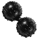 Körpermassagegerät fitness geräte fitnessgeräte massage balls nacken massage body massager Yoga-Bälle Erdnuss-Massageball schwarze Massagekugeln Erdnusskugel Massagerolle Black HAPINARY