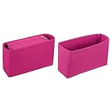 sourcing map Geldbörsen-Organizer-Einsatz-Set, tragbare Filz-Organizer-Taschen mit Reißverschluss, mehrere Fächer, Geldbörseneinsatz für Schultertasche, Tragetasche, Handtaschenformer (21,6 x 6,1 x