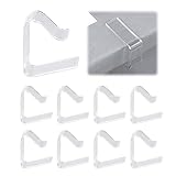 BEIIEB 8 Stück transparente Tischtuchklammern, Clips zur Befestigung von Tischdecken aus Kunststoff, rutschhemmend, geeignet für eine Dicke von 3,5 bis 5 cm, geeignet für Küche und Wohnzimmer.
