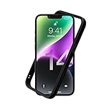 RhinoShield Bumper Case kompatibel mit [iPhone 14] | CrashGuard NX - Stoßdämpfende Schutzhülle im schlanken Design - 3.5 Meter Fallschutz - Schwarz