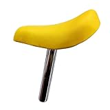 KiBcsLic Kids Fahrradsattel Komfort Kinderfahrradsattel Ersatzsattel Gepolstertes Sitzpolster PU Material Langlebig Metall für Radsport Wartung Freizeit, Zitronengelb