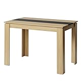FURNITABLE Esstisch, Esszimmertisch Holztisch für Küche, Minimalistisches Design, Esstisch für 4, 110x70x75cm, Eiche und Schwarz