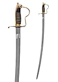 Battle-Merchant - Preußischer Offizierssäbel für Erwachsene - geschmiedeter Stahl - mit Scheide & Löwenkopfgriff aus Messing