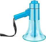 MDWZH Megaphon Lautsprecher Hand-Megafon, LED-Blinklicht, Eingebauter Sirenen-Bullhorn-Lautsprecher, Der Outdoor-Aktivitäten Aufzeichnet Megaphone