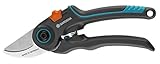 Gardena Gartenschere ExpertCut: Präzise Baumschere, Bypass-Schneide für Äste/Zweige/Obstbäume, max. Schneid-Ø 22 mm, 2-stufige Grifföffnung (12203-20), türkis;schwarz;grau;orange;silber;metallic