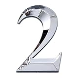 MagiDeal 3D Mailbox Schild Wetterfeste Beschilderung Türnummer für Hotel, 2