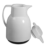 Cabilock Thermoskanne Vakuum Tee-Ei-Wasserflasche Auto Wasserkrug Pumpe Kaffeemaschine Thermal- Wasserflasche isoliert großer Wasserkrug mit Deckel tragbare Wasserflaschen Kieselgel Weiß