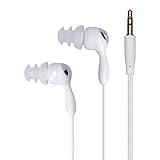 Ausla wasserdichte Kopfhörer mit Schutzart IP68 und 3,5-mm-Stecker, Knochenleitungsdesign Zum Schwimmen, Laufen, Surfen, Ergonomische In-Ear-Passform mit Austauschbaren Ohrstöpseln (White)