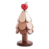 KEALLANS Weihnachtsbaum-Isolierunterlage, Massivholz, Esstisch, Verbrühschutzunterlage, Topfuntersetzer, Heimdekoration, Geschenk, Apfel