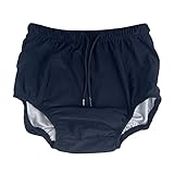 AQX Wiederverwendbare Schwimmwindeln für Erwachsene, spezielle Bedürfnisse, waschbare Stoffwindeln auslaufsicher, Schwimmwindeln für Inkontinenzschutz Unisex (XS, Blau)
