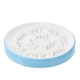 Happyyami 1Stk Slow-Food-Schüssel für Haustiere pet Supplies Easy putz bläulich hochstihl Futternapf für Hunde verschütten Keks Futterautomat für Haustiere Hund Katze Futternapf Keramik Blue