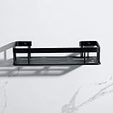 SNHHNSW Badezimmerregal, Aluminium-Duschregal, Eckregal, quadratisches Bad, Duschregal, Bolzeneinsatz, Aufbewahrungsorganisator, Rack, Balck