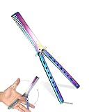 KGDUYC 1 pcs Butterfly Kamm, Faltbare Taschenkamm Butterfly Trainer Übung Messer Kamm, Faltbare Hairstyling Bürste Falten Praxis Training Schmetterling Stil Kamm
