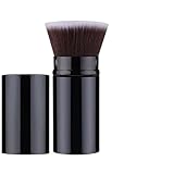 Einziehbarer Puderpinsel, multifunktional, tragbar – Creme-Puder, Gesicht-Make-up-Pinsel, für Bronzer-Polierflüssigkeit, Bühnenparty, Creme, Mädchen, Frauen