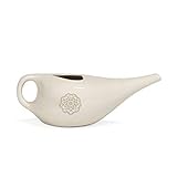 Bodhi NETI POT Nasenspülkännchen| Keramik Neti Kännchen mit Mandala (gold) | Kanne für Nasenspülung | Nasendusche | Nethi Pot - Nethi Topf
